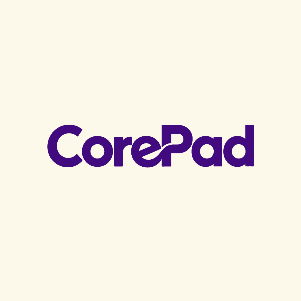 假想 CorePad 示例的实际 AI 输出，暖象牙色背景上的紫色文字