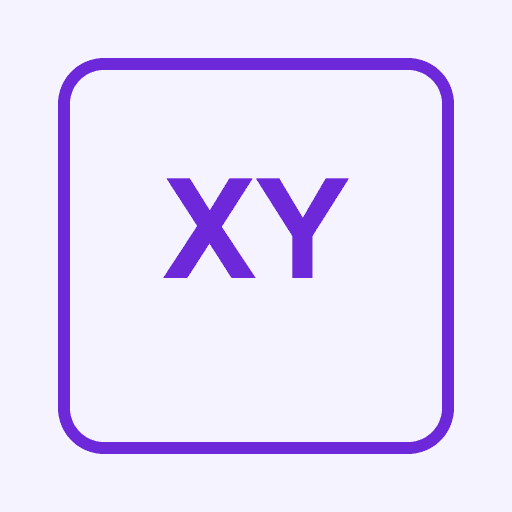 浅色背景上，紫色 XY 字母位于圆角方框内